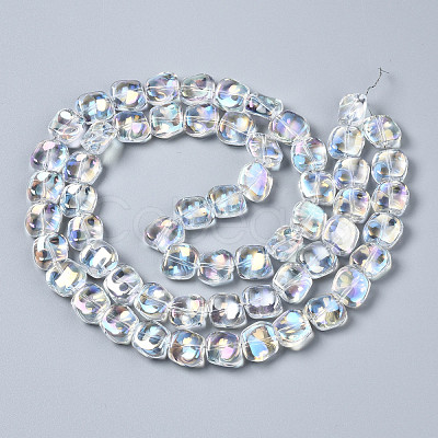 Electroplate Glass Beads Strands EGLA-N008-005-A01-1