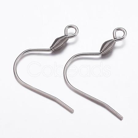 Tarnish Resistant 304 Stainless Steel Earring Hooks STAS-K146-034-20x21mm-1