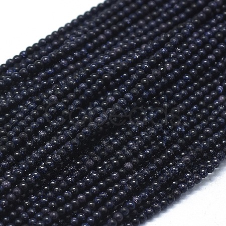 Synthetic Blue Goldstone Beads Strands G-D0013-82-1