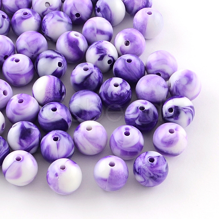 Opaque Acrylic Beads SACR-R853-10mm-210-1