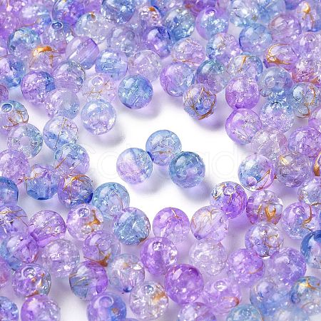 Transparent Crackle Acrylic Beads DACR-D300-01H-8mm-1