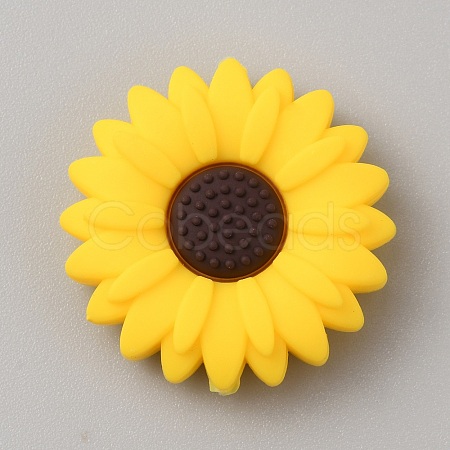 Daisy Silicone Beads LS-SIL-WH0001-60B-02-1