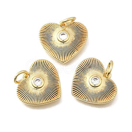 Brass Micro Pave Cubic Zirconia Pendants KK-U072-01B-G-1