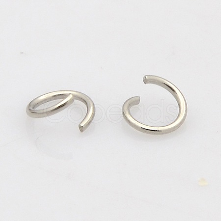 Tarnish Resistant 304 Stainless Steel Open Jump Rings STAS-N015-03-4x0.7mm-1