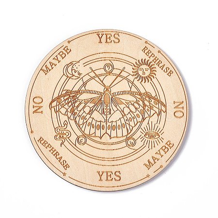 Wooden Carved Cup Mats LS-DIY-B060-04C-1