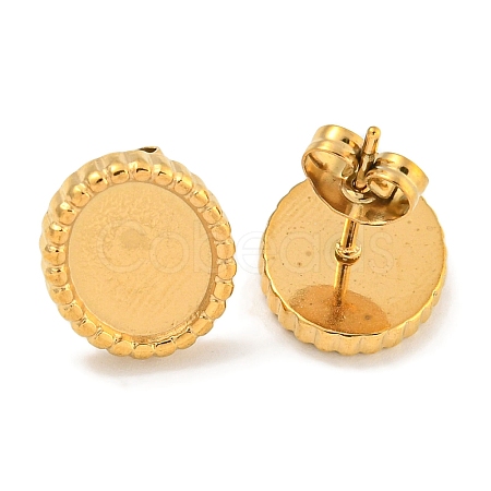 Ion Plating(IP) 304 Stainless Steel Stud Earrings Findings EJEW-A111-03G-1