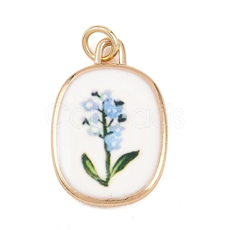Brass Enamel Pendants ENAM-I087-02B-1