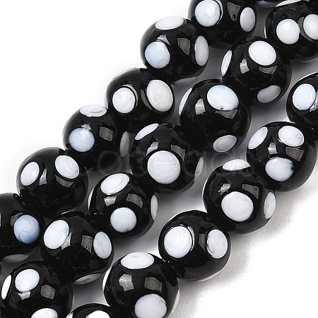 Handmade Lampwork Beads LAMP-D002-8mm-01J-1