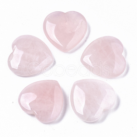 Natural Rose Quartz Heart Love Stone G-S364-069-1