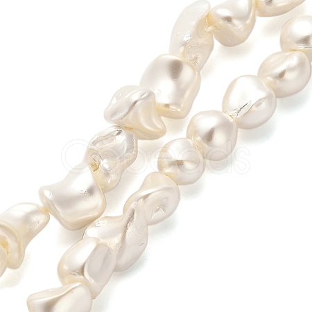 Electroplated Shell Pearl Beads Strands BSHE-C009-01A-1