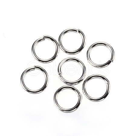 Tarnish Resistant 304 Stainless Steel Open Jump Rings X-STAS-D448-099P-6mm-1
