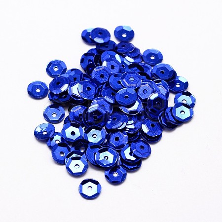 Plastic Paillette Beads X-PVC-A001-6mm-06-1