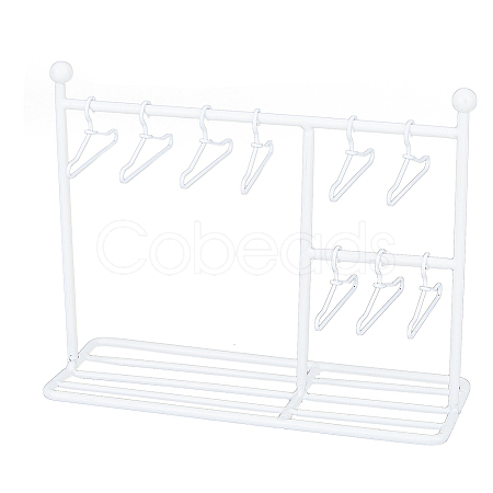 Iron Doll Clothes Rack & Hangers DJEW-FH0001-16B-1