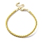 Polyester Cord Braided Bracelet Makings, with Stainless Steel Claw Lobster Clasps, Brass Findings, Long-Lasting Plated, Gold, 7-3/8 inch(18.8cm)