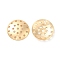 Brass Sieve Ring Settings, Real 18K Gold Plated, 14x2mm, Hole: 1.2mm