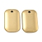 Electroplated Synthetic Non-Magnetic Hematite Pendants, Rectangle Charms, Light Gold Plated, 34x21.5x5mm, Hole: 2.8mm