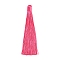 Nylon Tassels Big Pendant Decorations, Pale Violet Red, 120x10mm, Hole: 5mm