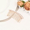 Alloy Hair Combs, with Imitation Plastic Pearl and Rhinestone, Light Gold, 80~120x40~50mm