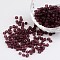 6/0 Frosted Round Glass Seed Beads, Rosy Brown, Size: about 4mm in diameter, hole:1.5mm, about 495pcs/50g