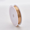 Round Copper Jewelry Wire, Long-Lasting Plated, Light Gold, 26 Gauge, 0.4mm, about 32.8 Feet(10m)/roll