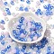 Glass Beads, Faceted, Rondelle, Royal Blue, 8x6mm, Hole: 1mm, about 1210pcs/500g