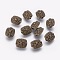 Tibetan Style Alloy Beads, Antique Bronze Color, Rectangle, Lead Free & Cadmium Free, 11mm wide, 13mm long, 6.5mm thick, hole: 1.5mm