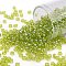 TOHO Round Seed Beads, Japanese Seed Beads, (105) Transparent Luster Lemon-Lime, 8/0, 3mm, Hole: 1mm, about 222pcs/bottle, 10g/bottle