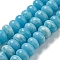 Synthetic Imperial Jasper Dyed Beads Strands, Rondelle, Light Sky Blue, 8~8.5x5~5.5mm, Hole: 1.2mm, about 76~77pcs/strand, 15.20''~15.47"(38.6~39.3cm)