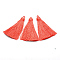 Nylon Tassel Big Pendant Decorations, Tomato, 70~74x11mm, Hole: 4mm