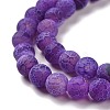 Natural Crackle Agate Beads Strands G-G055-8mm-8-7