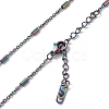Ion Plating(IP) 304 Stainless Steel Column Link Chain Necklace for Men Women NJEW-K245-019B-2