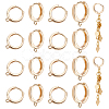 20Pcs 2 Style Brass Hoop Earring Findings KK-AR0003-24-1