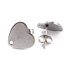 Non-Tarnish 304 Stainless Steel Stud Earring Findings EJEW-O104-15P-2