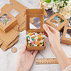 Square Foldable Creative Kraft Paper Box CON-WH0089-20B-3