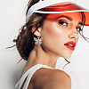 2 Pairs 2 Style Moth & Butterfly Zinc Alloy Dangle Hoop & Leverback Earrings EJEW-AN0002-64-5