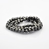 Magnetic Synthetic Hematite Beads Strands G-P061-26-2