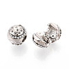 Alloy Rhinestone European Beads FIND-N009-08P-2