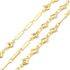 Rack Plating Brass Rhombus & Oval Link Chains CHC-C025-13G-1