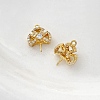 Brass with Cubic Zirconia Peg Bails PW-WG28396-02-1