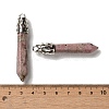 Natural Rhodonite Pointed Big Pendants G-Z055-01P-20-3