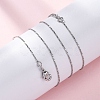 Brass Boston Link Chain Necklaces for Women NJEW-D302-02P-5