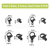 48Pcs 8 Styles Spray Painted 304 Stainless Steel Lobster Claw Clasps STAS-UN0050-07-3