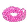 Spray Painted Crackle Glass Beads Strands CCG-Q001-8mm-02-2