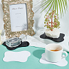 HOBBIESAY 4Pcs 2 Colors Irregular Acrylic Cup Mats FIND-HY0002-66-5