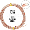 BENECREAT 3 Roll Copper Spring Wire CWIR-BC0001-32-2