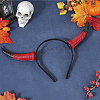 Cow Horn Pu Leather & Plastic Hair Bands OHAR-WH20011-07A-3