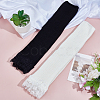 2 Pairs 2 Colors Acrylic Fibers Long Mesh Lace Gloves AJEW-CN0006-66-4