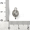 Brass Micro Pave Clear Cubic Zirconia Connector Charms KK-A230-06C-P-3