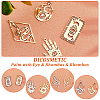 DICOSMETIC 16Pcs 8 Style 201 Stainless Steel Pendants STAS-DC0010-09-4