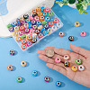 72Pcs 12 Colors Transparent Resin Rondelle European Beads RESI-TA0004-81-7